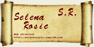 Selena Rosić vizit kartica